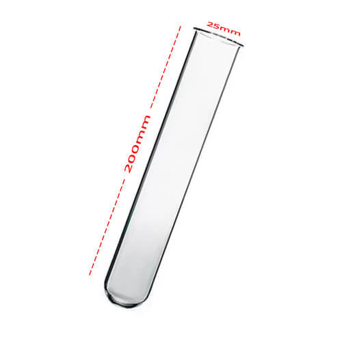 Glass Test Tube for Laboratory Use 8 Inch x 25mm Hard Glass 200mm.jpg