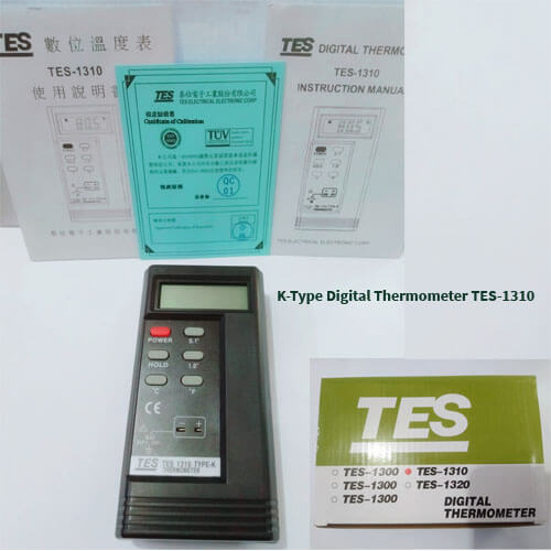 K Type Digital Thermometer TES 1310 with Thermocouple in Box.jpg