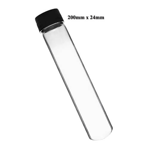 Pyrex Test Tube with Black Cap 8 Inch Clear Glass Tube.jpg