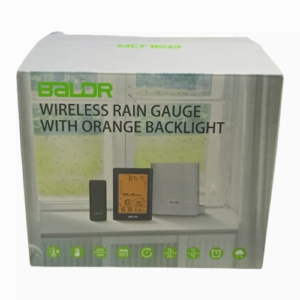 Wireless Rain Gauge with Orange Backlight