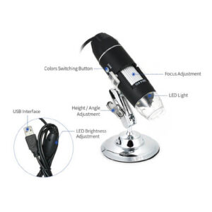 Magnification USB Digital Microscope with OTG Function Endoscope 8 LED Light Magnifying Glass Magnifier with Stand