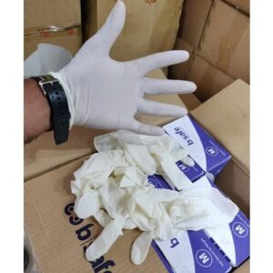 b safe Examination Hand Gloves Medium Size Opened