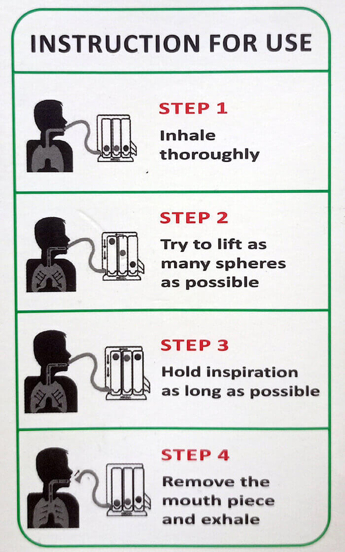 Uses Instructions of Spirometer 3 Ball Respiratory Exerciser