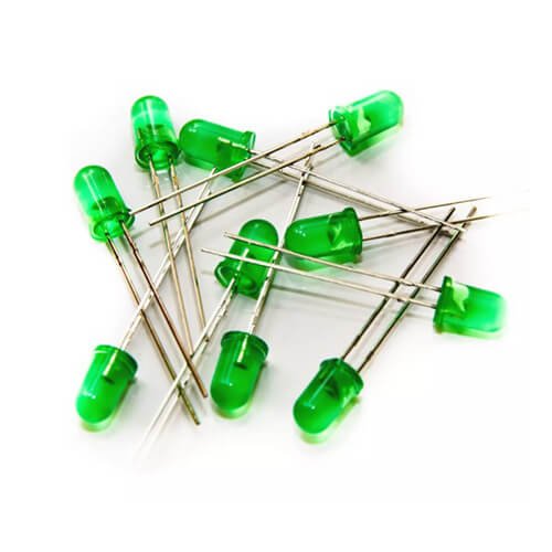 10 Pcs Green LED Bulb