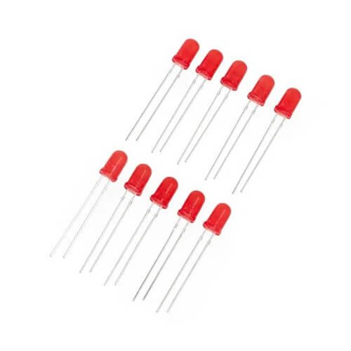 10 Pcs Red LED Bulb