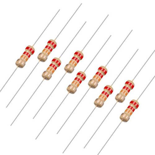 10 Pcs Resistor 22K Ohm 0.25W
