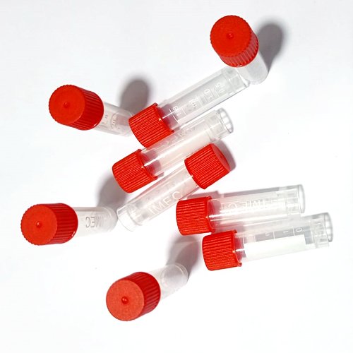 500 Pcs 1.8ml Cryovial Cryogenic Vial Tube Self Standing with Screw Cap