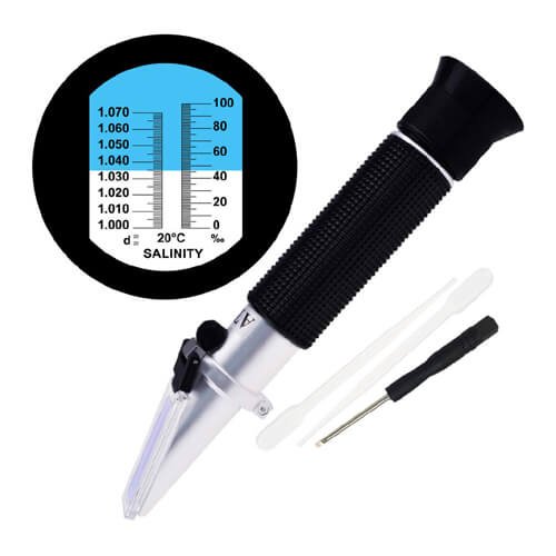 ATC Portable Salinity Refractometer 0-100 ppt (0-100%)