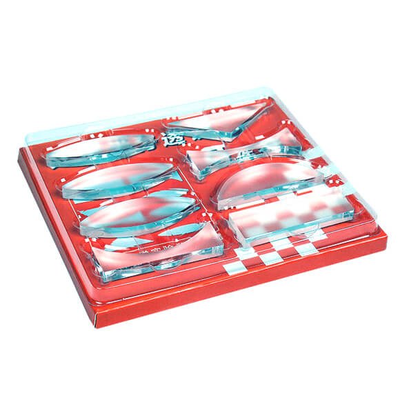 Acrylic Lens Set 8 Pcs Physics Optical Experimental Lens