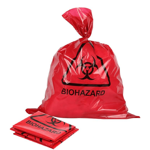 Biohazard Bag Red 12x20 Inch