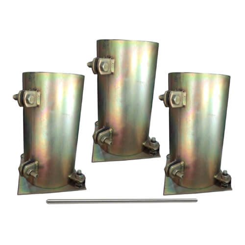 Concrete Cylinder Molds 1 Set 6x12 inch (3 Cylinder+1 Rod)
