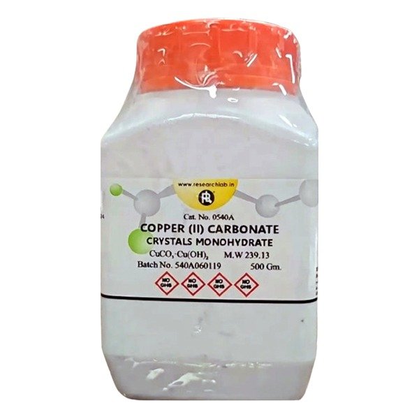 Copper (II) Carbonate Monohydrate 500g ResearchLab India
