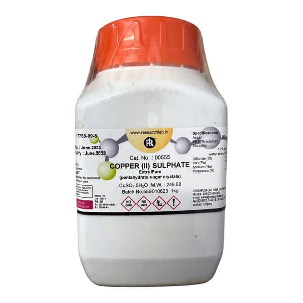 Copper Sulfate Pentahydrate 500g Research Lab