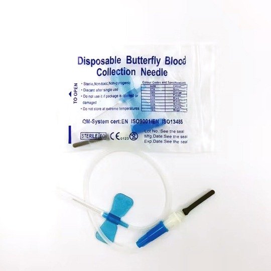 Disposable Butterfly Blood Collection Needle 100 Pcs Packet with Needle