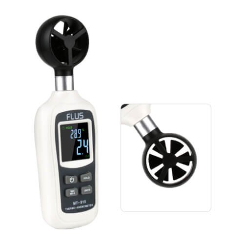 Flus Handheld Digital Mini Anemometer MT-915 Thermo-Anemometer
