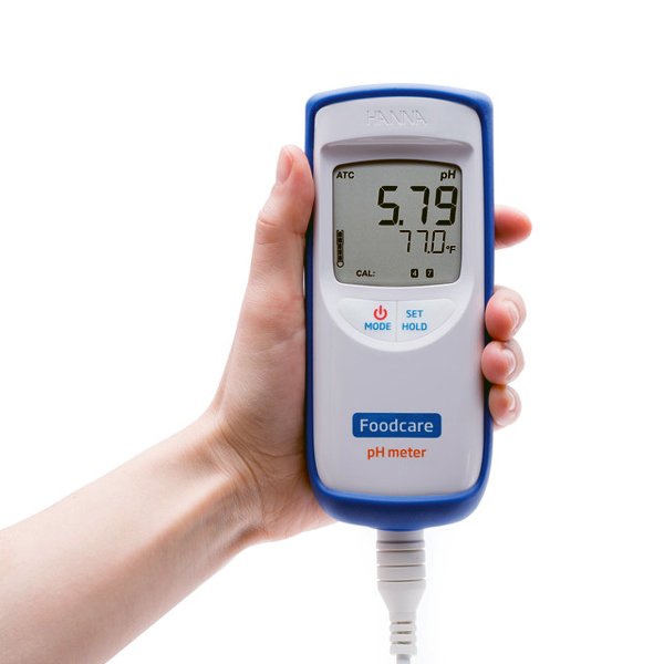 Food and Dairy pH Meter Portable HI99161 Hanna Using Time