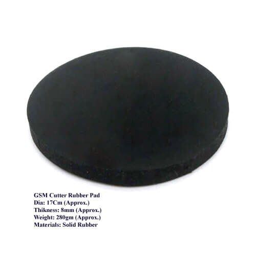 GSM Cutter Rubber Pad Round Black Color