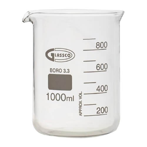 Glassco 1000ml Glass Beaker