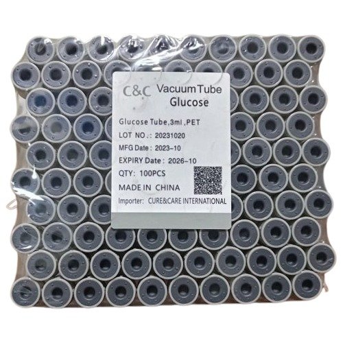 Glucose Blood Collection Vacuum Tube 3ml 100 Pcs