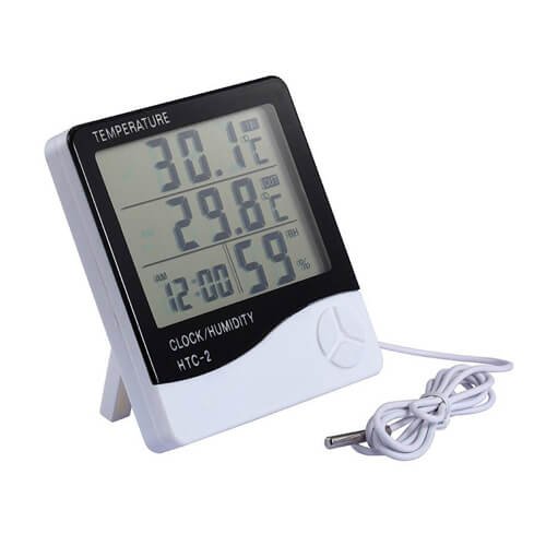 HTC-2 Temperature Humidity Digital Hygrometer with Clock