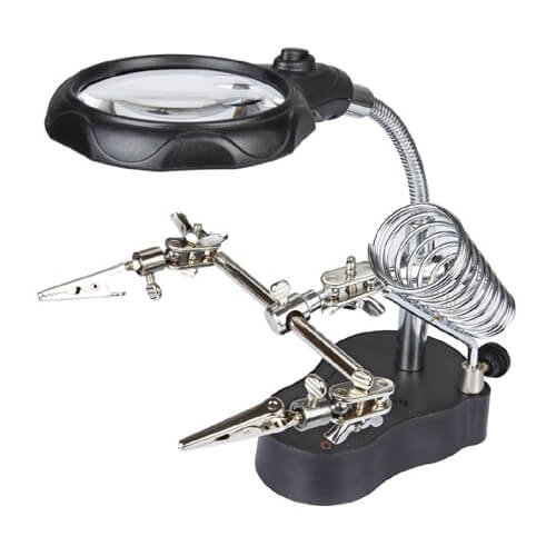 Helping Hand Magnifier LED Light with Soldering Stand