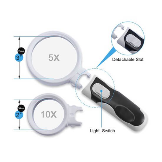 Interchangeable Magnifying Glass 2.5x