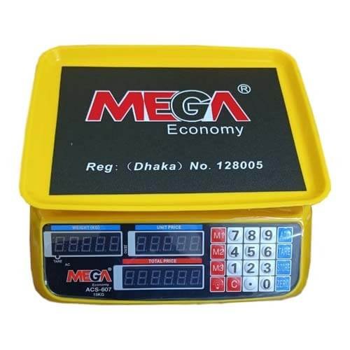 Mega 15 Kg Economy Scale ACS-607 Tray Plate Scale