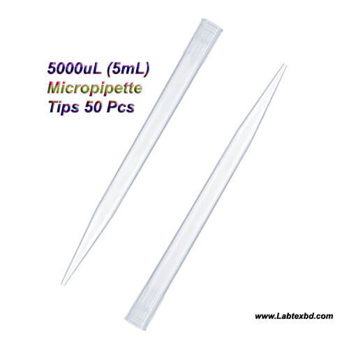 Micropipette Tips 5mL Long Mouth 50pcs Pipette Nozzle
