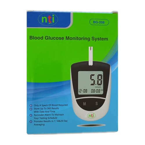NTI Blood Glucose Monitor BG-208 with Strips