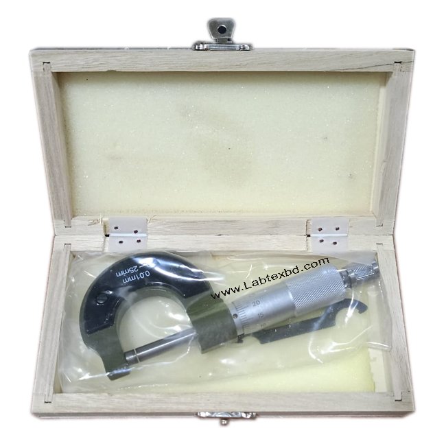 Screw Gauge or Micrometer 25 mm in Wooden Box
