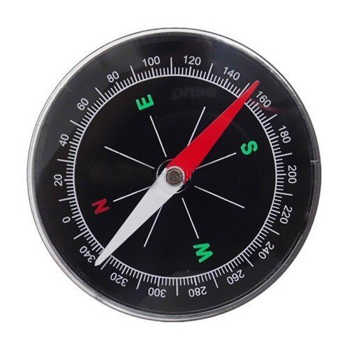 Smart Magnetic Compass 70 mm Large Size Black Color Travel Compass