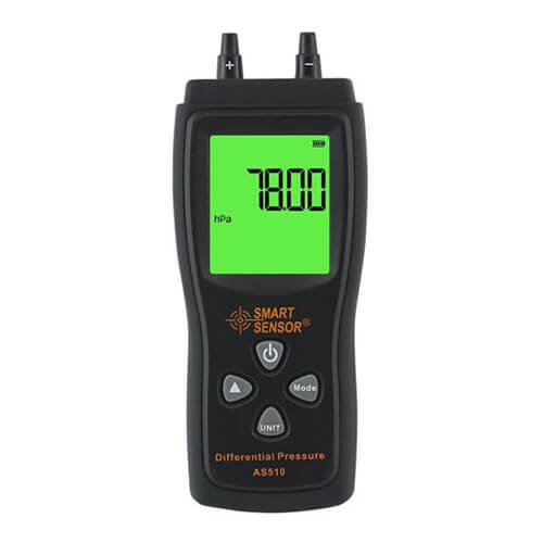Smart Sensor Digital Manometer AS510 Differential Pressure Meter