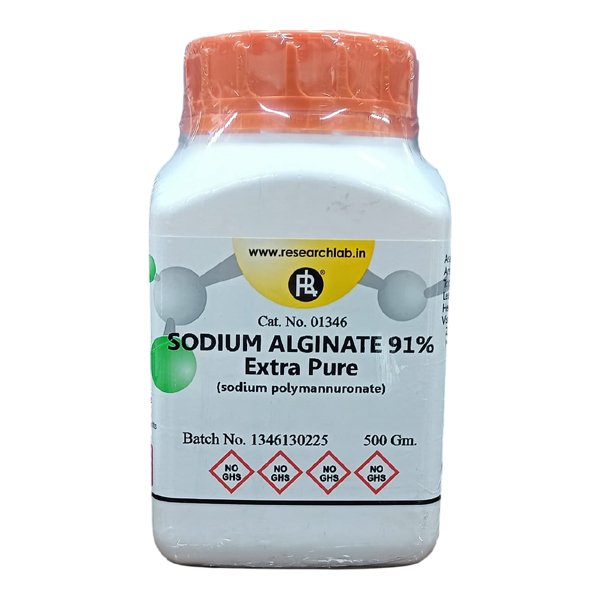Sodium Alginate 91% 500g Extra Pure Research Lab