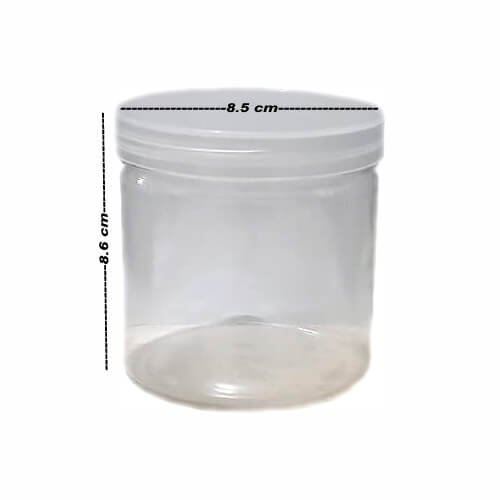 Spare Parts Casket (Transparent Plastic Dibba) 8.5cm Chemical Jar