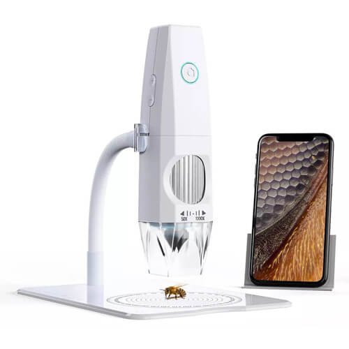 USB WiFi Digital Microscope 1000X Zoom and Compatible with Mobile & PC