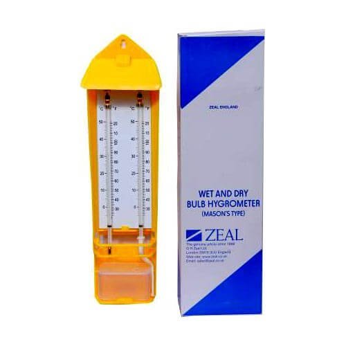 Zeal Wet and Dry Bulb Hygrometer - Mason's Type