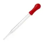 7mL Glass Dropper 15cm Red Head Pipette